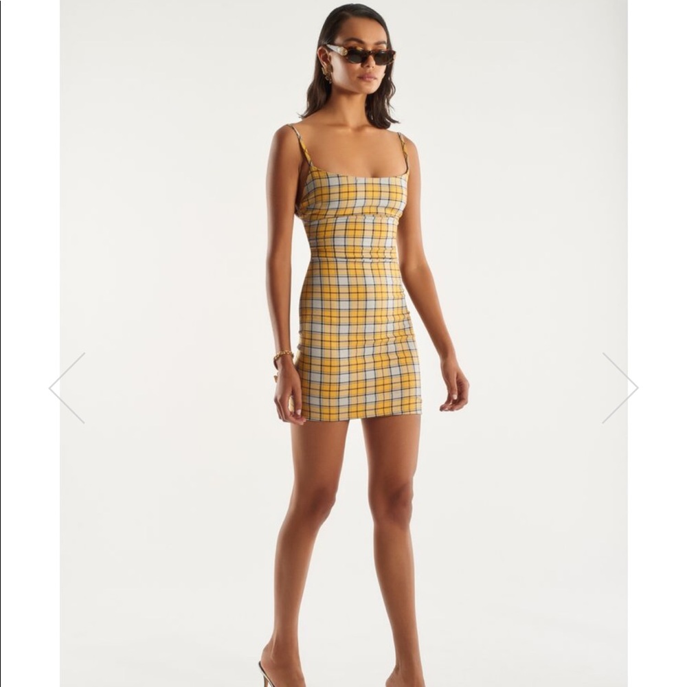 Miaou plaid mini viki dress